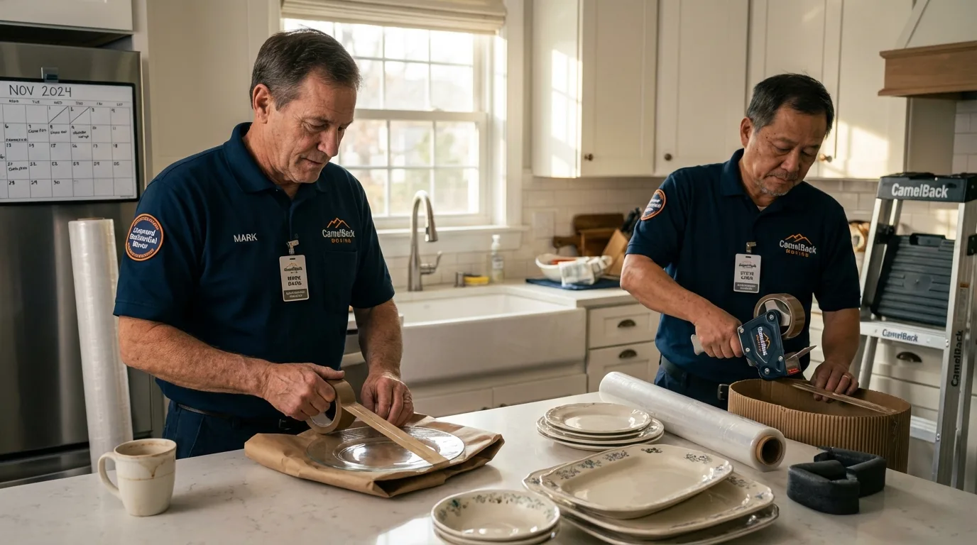 Professional crew packing kitchen dishware in Big Stone Gap, VA